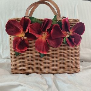 Kate Spade vintage straw handbag